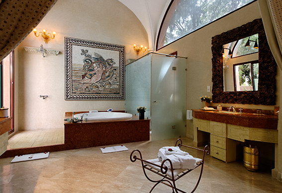 villa romaine salle de bain marrakech